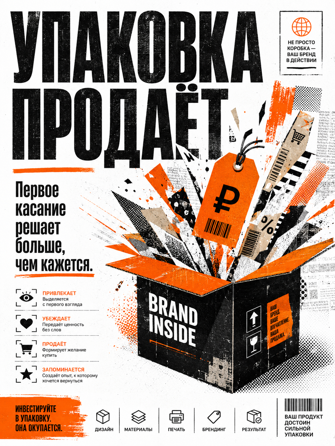 Постер Упаковка продает до питча о роли упаковки в продажах