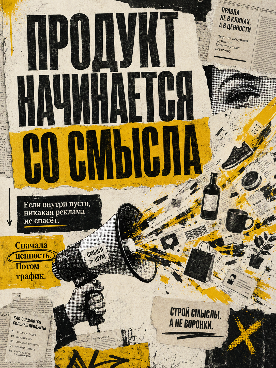 Постер Продукт начинается со смысла о смысле продукта